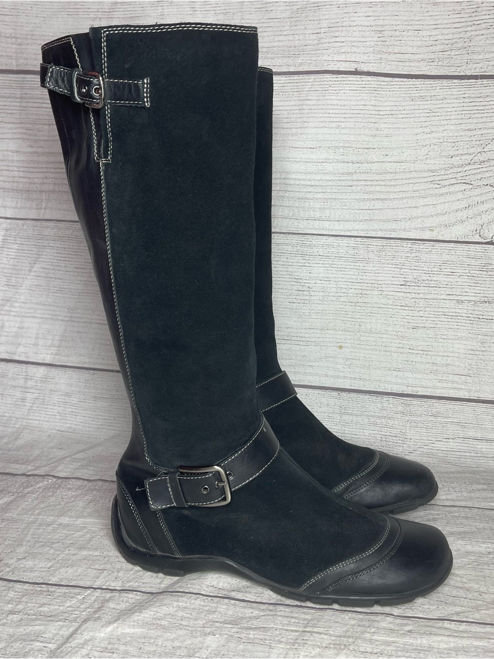 Naturalizer Women’s 8 Black Leather Knee High Boots